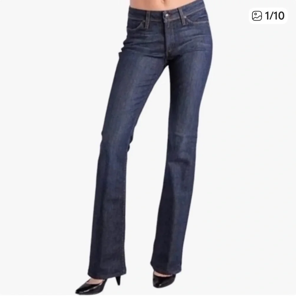 Tory Burch Blue Jeans Habitual Collab Dark Wash Boot Cut